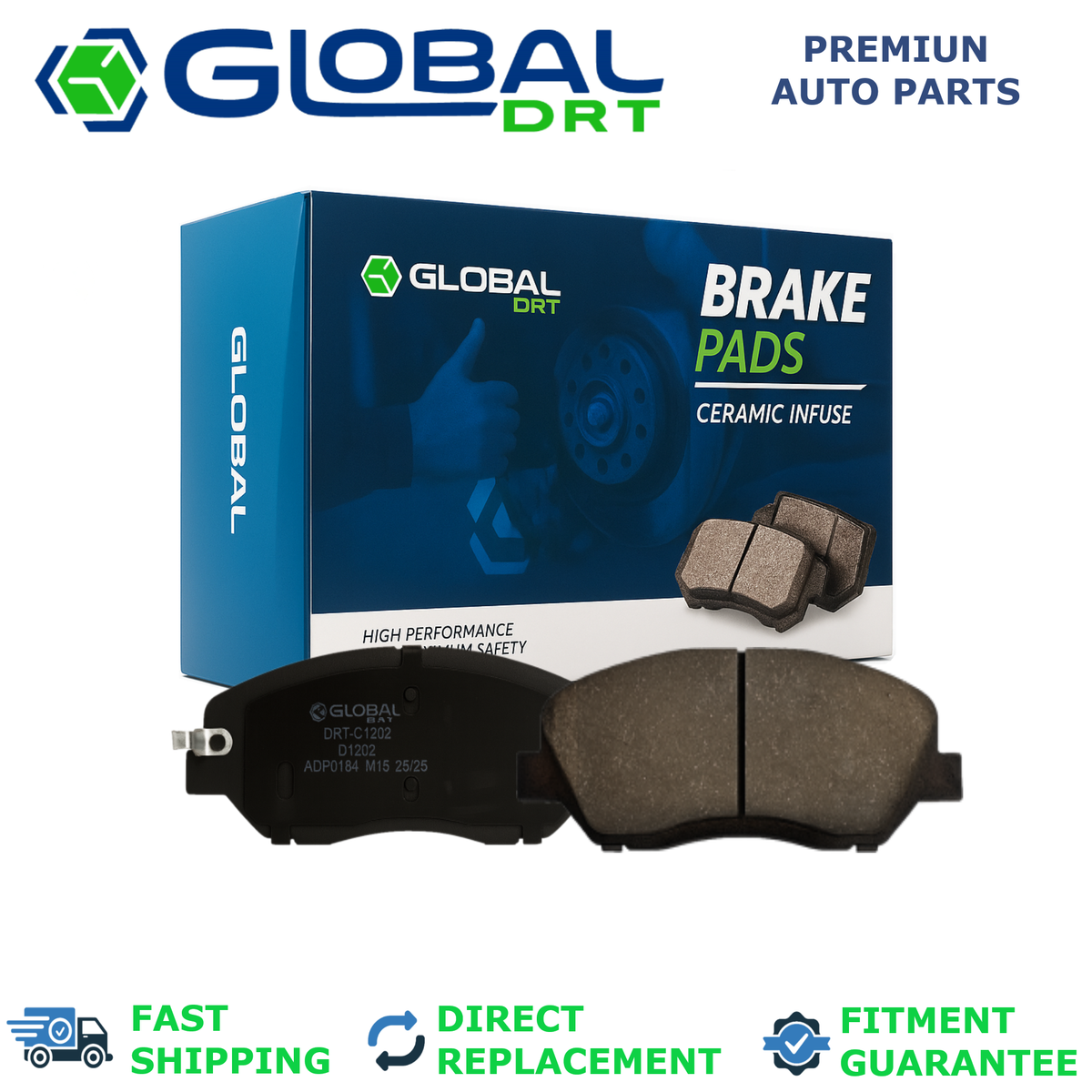 Front Ceramic Brake Pads for 2007 - 2010 Hyundai ENTOURAGE 3.8L L Mini