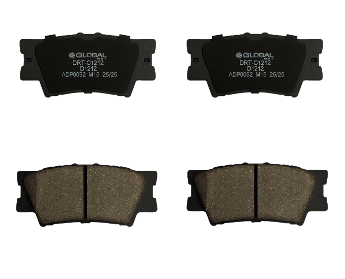 Rear Ceramic Brake Pads with hardware for 2013 - 2018 Lexus ES300h 2.5L