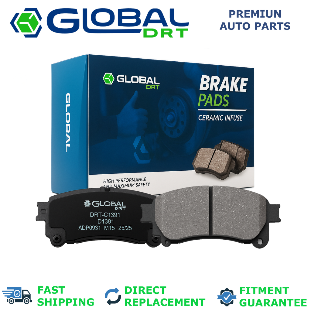 Rear Ceramic Brake Pads for 2014 - 2016 Lexus GS450H Base F Sport Sedan 3.5L