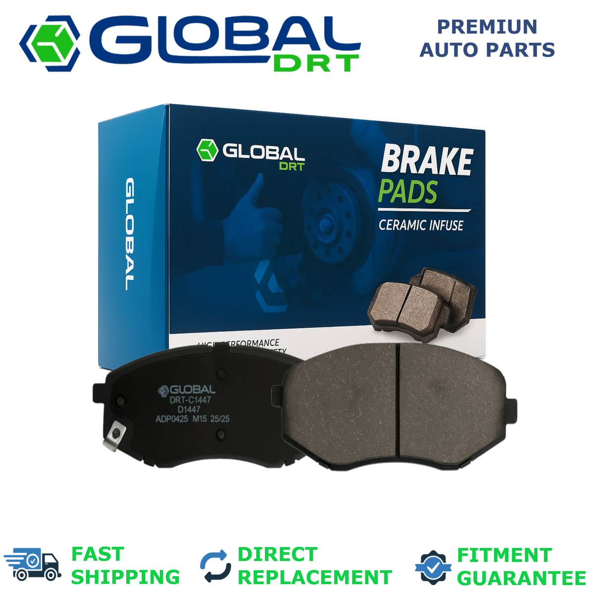 Front Ceramic Brake Pads for 2011 Kia SPORTAGE 2.0L 2.4L EX LX SX FWD ONLY