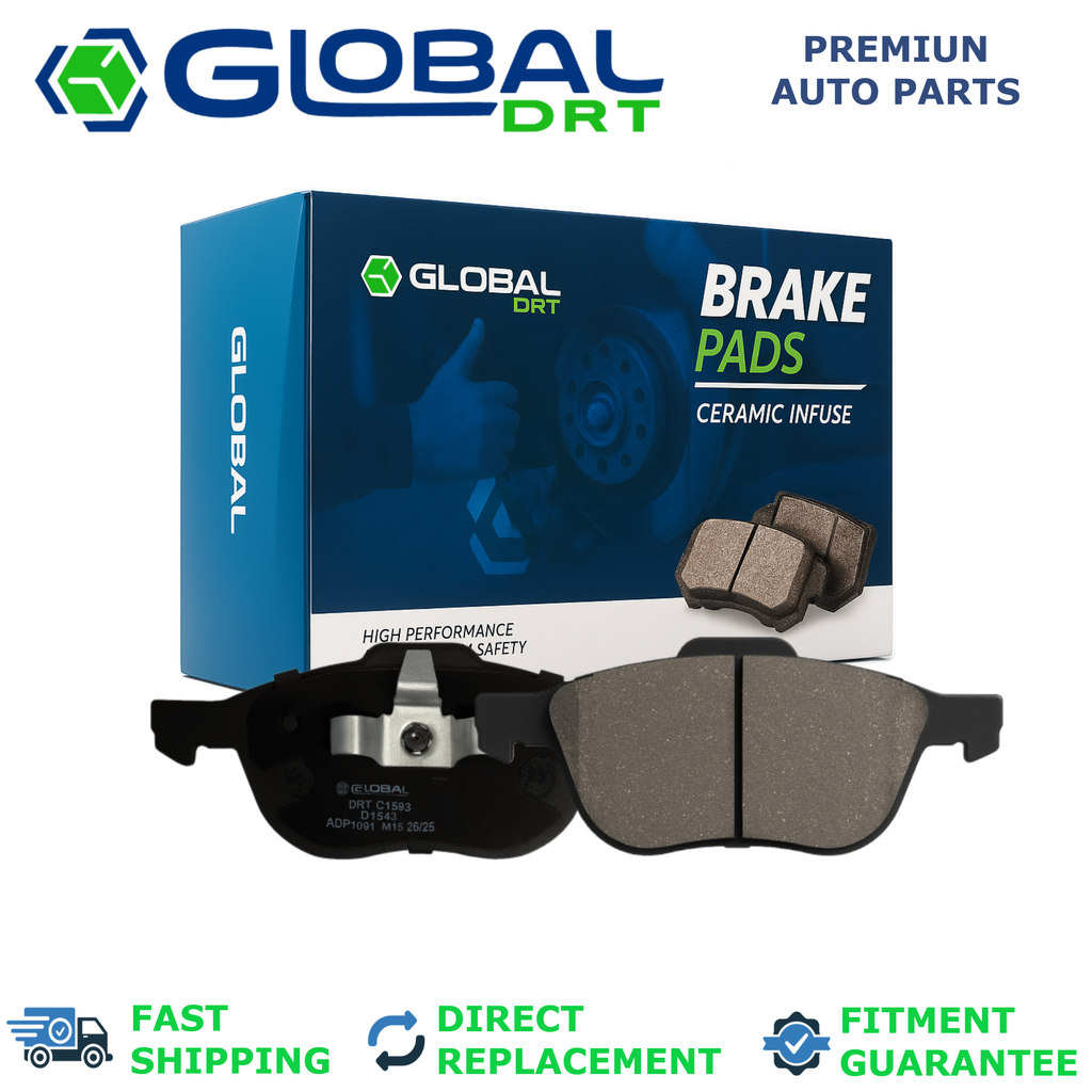 Front Ceramic Brake Pads for 2014 Ford TRANSIT CONNECT 104.8" Wheel base
