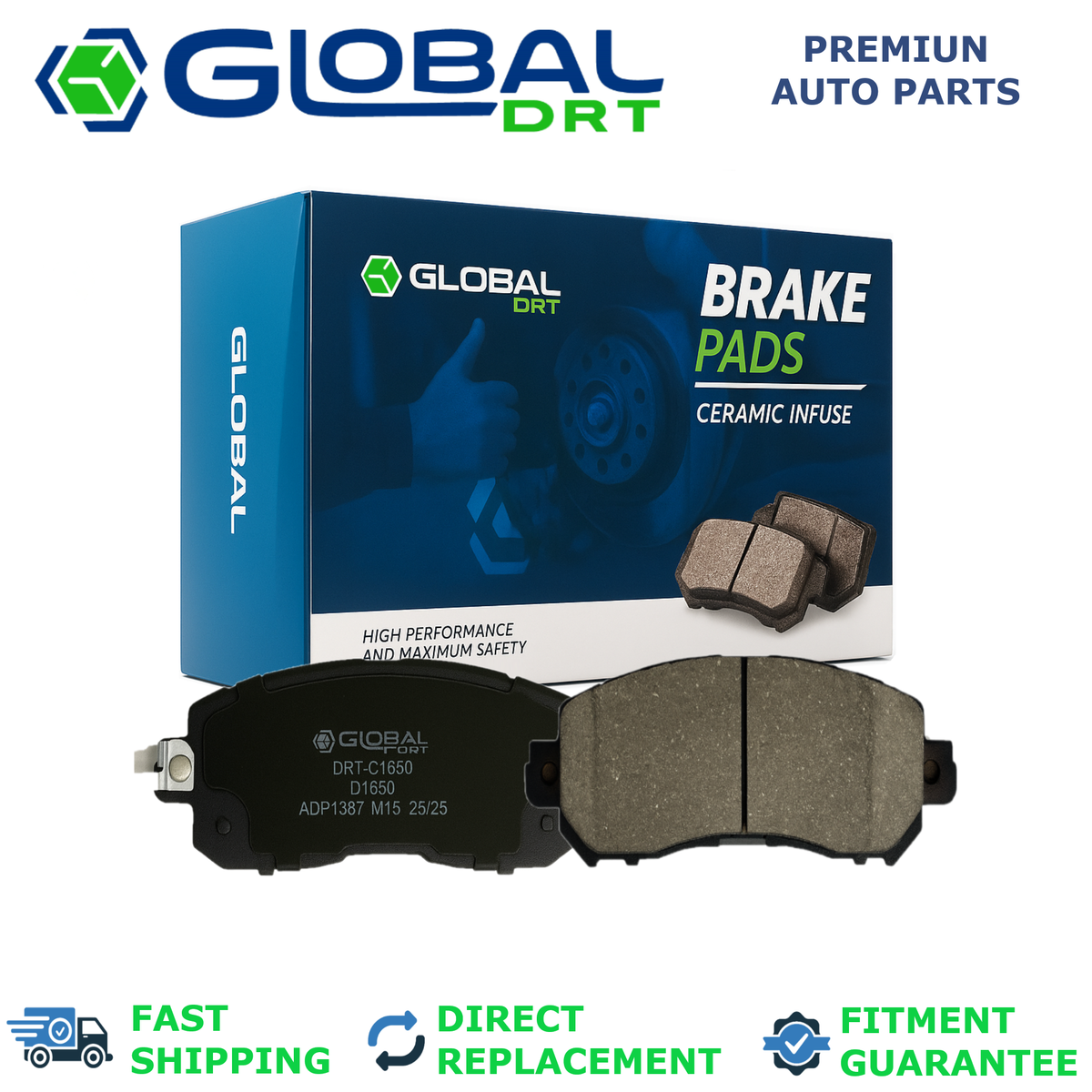 Front Ceramic Brake Pads w/hardware for 2013 Nissan ALTIMA 3.5L Base SL S Sedan