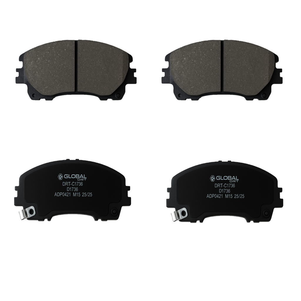 Front Ceramic Brake Pads for 2017 Infiniti Q60 2.0L 3.0L Base Premium ONLY