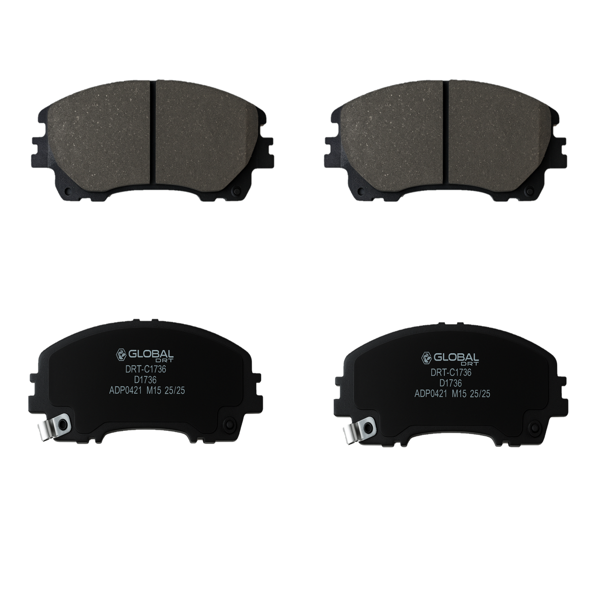 Front Ceramic Brake Pads for 2014-2017 Infiniti Q50 3.5L 3.7L Base Premium Hyb