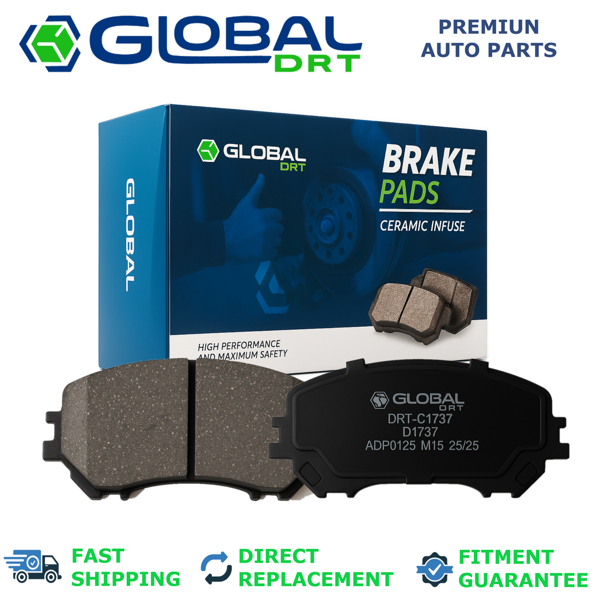 Front Ceramic Brake Pads for 2017 - 2021 Nissan ROGUE SPORT 2.0L GAS MODEL