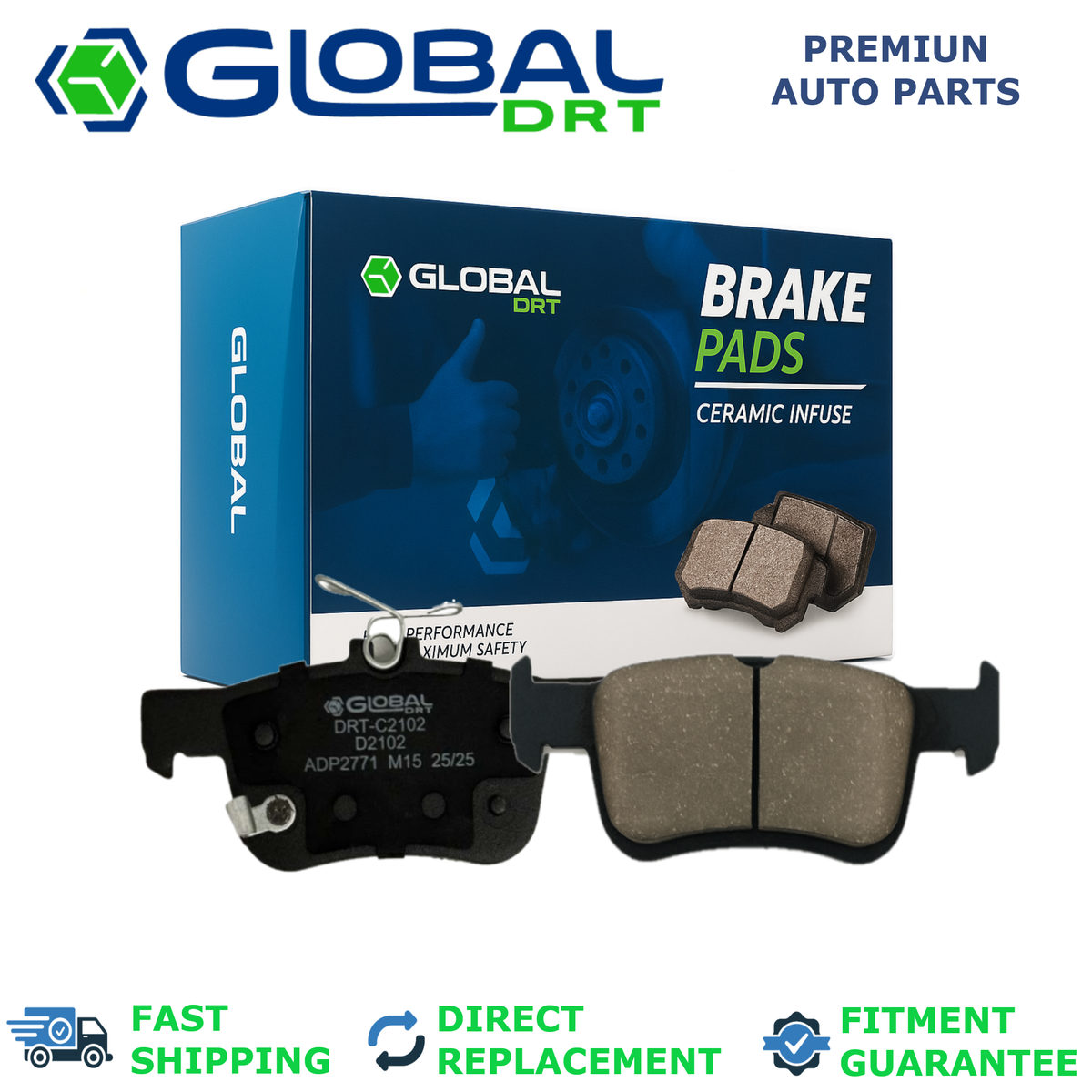 Rear Ceramic Brake Pads for 2019 - 2022 Honda INSIGHT 1.5L EX Touring