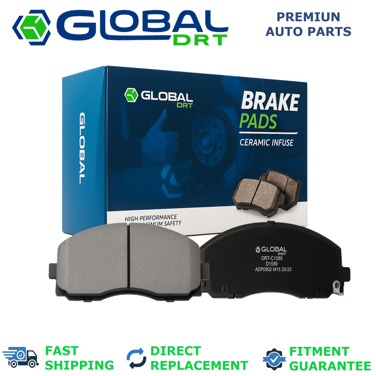 CERAMIC Front Disc Brake Pads for 2017 - 2020 Chrysler PACIFICA 3.6L V6 Van
