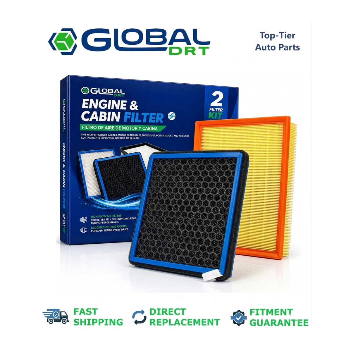 Top-Tier Engine & Cabin Air Filter Set for TOYOTA 4Runner 2010 - 2024 V6 4.0L / LEXUS GX460 2010-2023 V6 4.0L