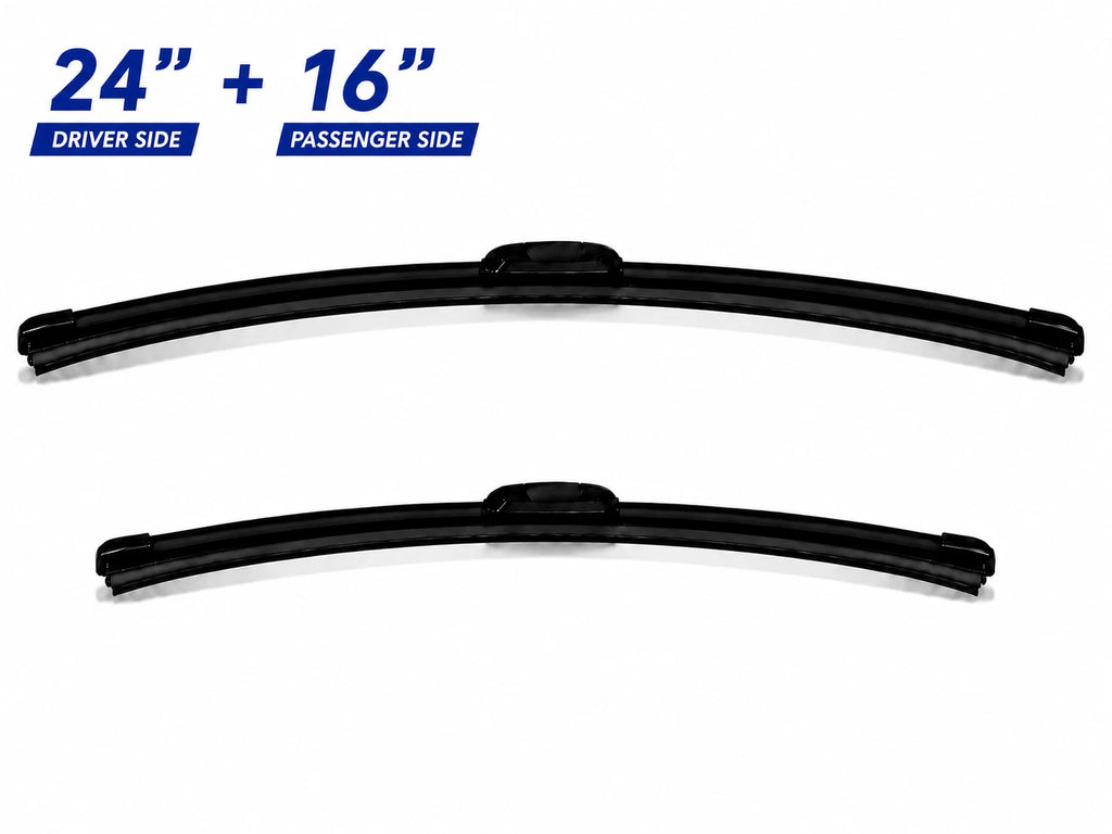 Top-Tier Pack of 2 Front Wiper Blades 24" + 16" For Nissan Kick 2025-2026
