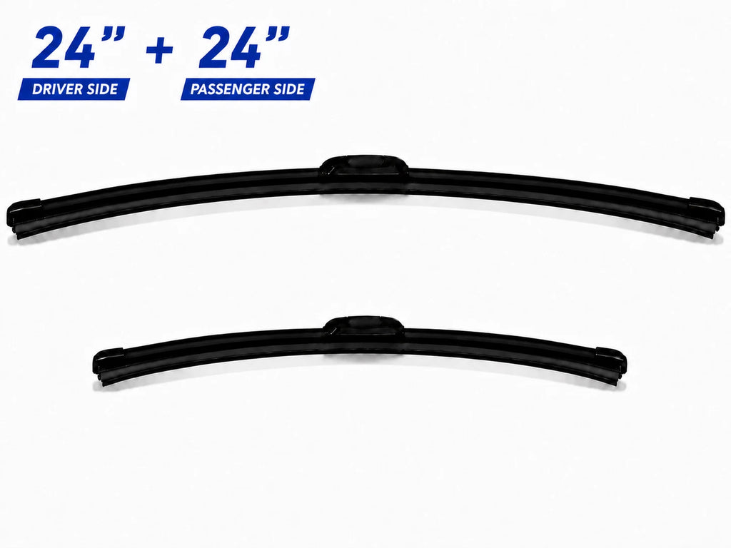 Top-Tier Pack of 2 Front Wiper Blades 24" + 24" For Ram 1500 2019-2026