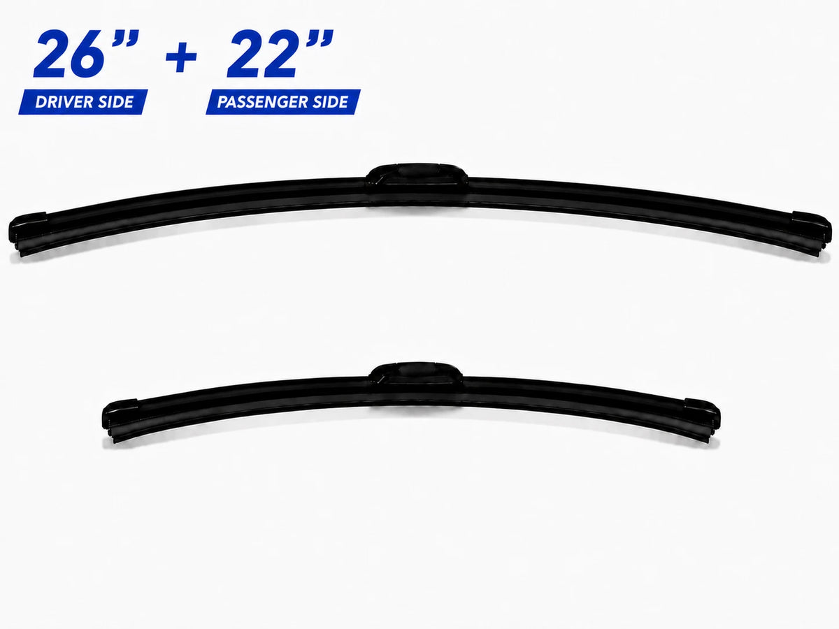 Top-Tier Pack of 2 Front Wiper Blades 26" + 22" For Ram Promaster 1500 2014-2026