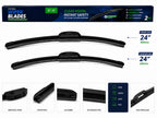 Top-Tier Pack of 2 Front Wiper Blades 24" + 24" For Toyota Tundra 2022 - 2025
