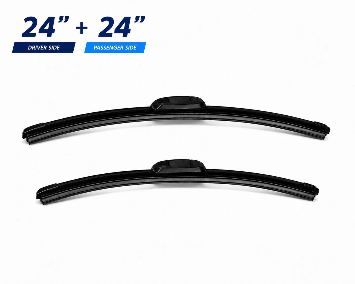 Top-Tier Pack of 2 Front Wiper Blades 24" + 24" For Toyota Tundra 2022 - 2025