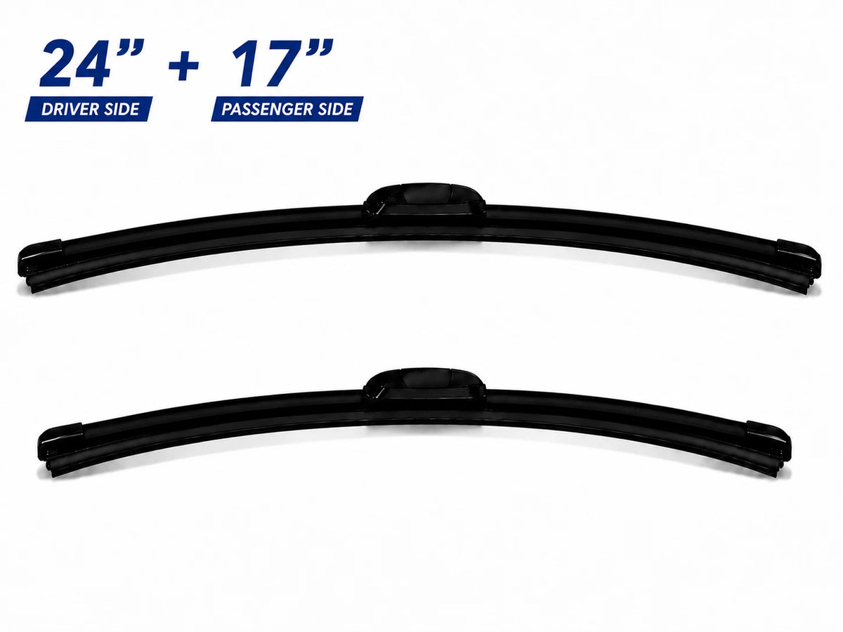 Top-Tier Pack of 2 Front Wiper Blades 24" + 17" For Chevrolet Equinox 2010-2017
