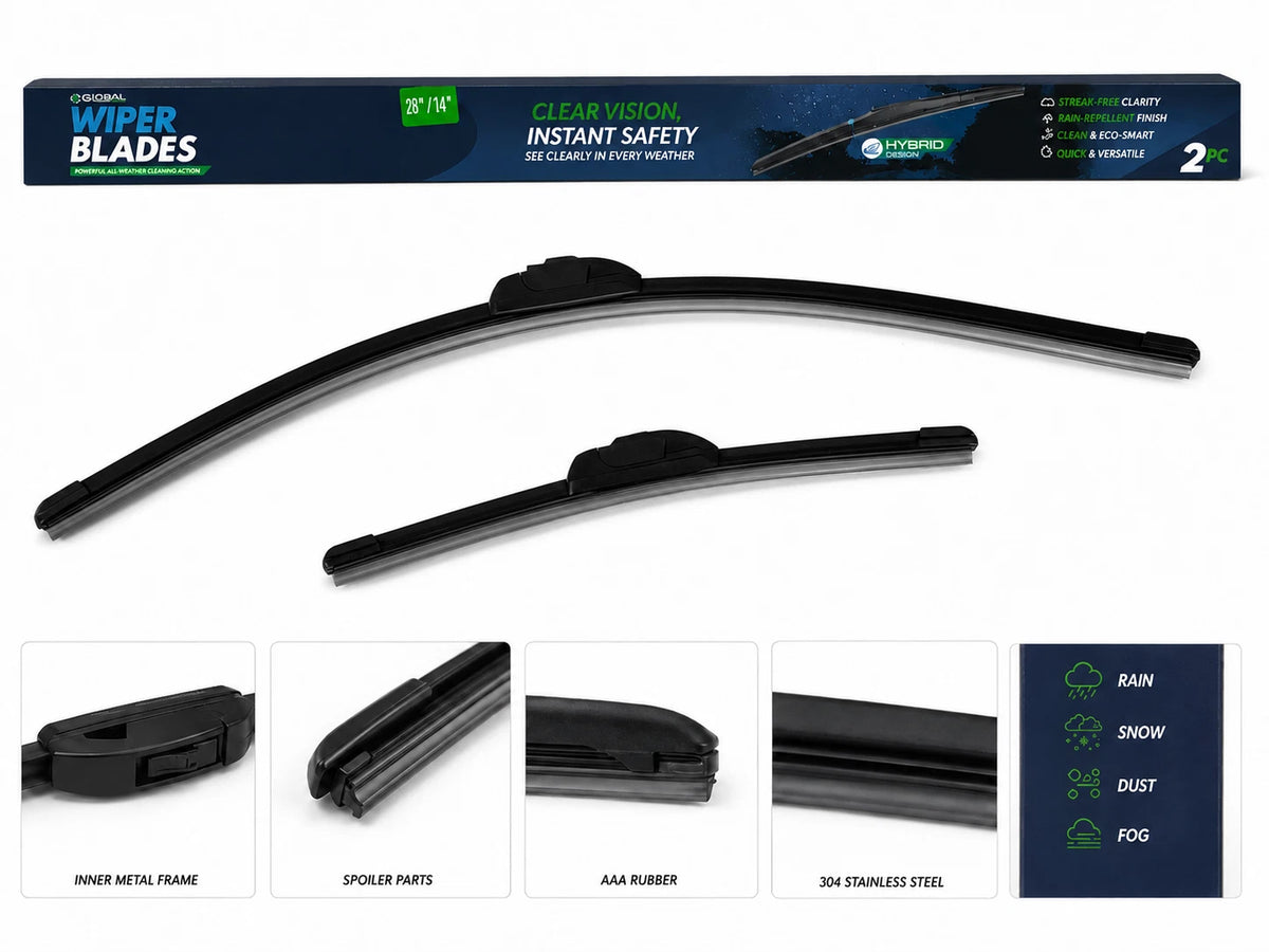 Top-Tier Pack of 2 Front Wiper Blades 28" + 14" For Toyota Corolla 2019 - 2024