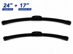 Top-Tier Pack of 2 Front Wiper Blades 24" + 17" For GMC Terrain 2010-2017