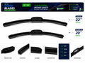 Top-Tier Pack of 2 Front Wiper Blades 22" + 20" For Toyota Tacoma 2016 - 2023