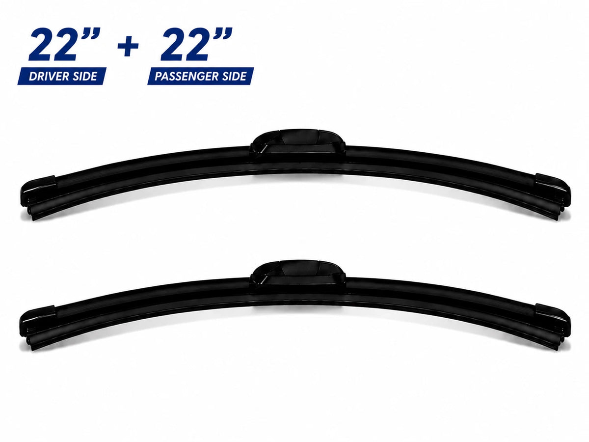 Top-Tier Pack of 2 Wiper Blades 22" + 22" For GMC Sierra 1500 2019-2026