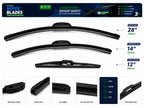 3 Pack Front & Rear Wiper Blades 28" 14" 12" For Toyota Corolla 2019 - 2025